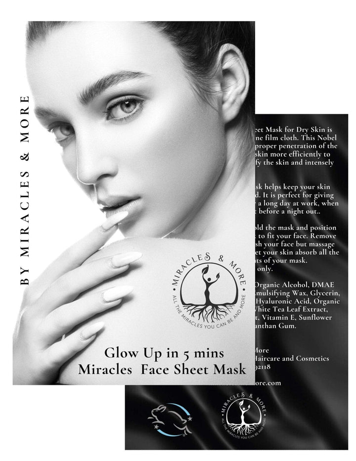 Glow Up in 5 mins Face Sheet MaskMiracles & MoreMiracles & More
